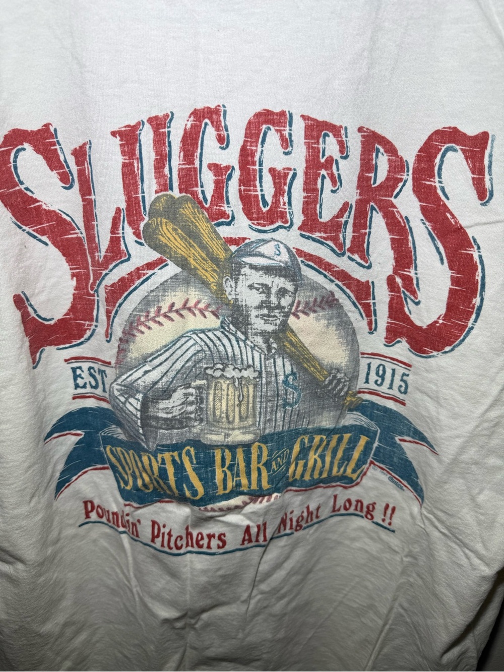 Sports Bar & Grill White Short Sleeve Graphic Tee
